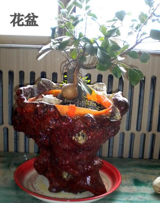 在家做手工活的根雕花盆 找工作或手工活不用愁 在家做手工根雕花盆和紅薯盆景(圖1)