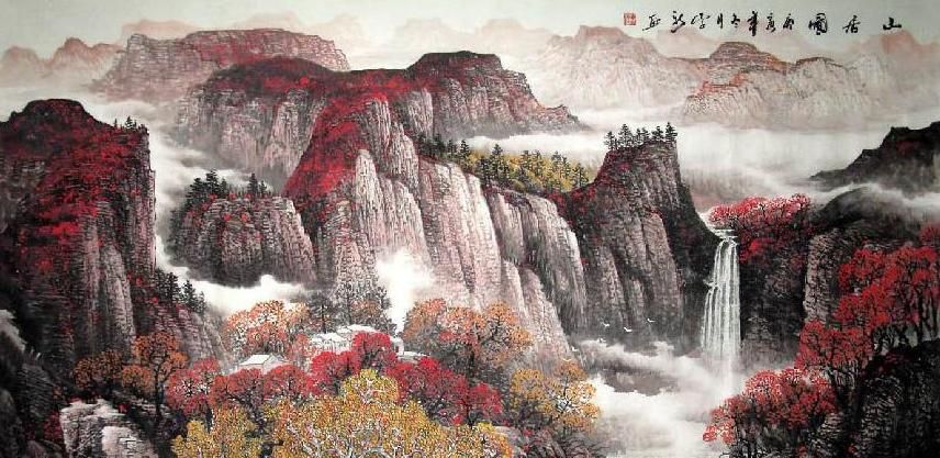 好偉大的山水畫(huà),如果可以手工活加工那就好 找手工活加工項(xiàng)目加盟仿真動(dòng)感山水畫(huà)制作(圖1)