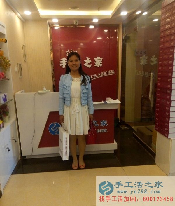 手工愛好者的福音！河南濟(jì)源程女士來手工活之家考察找到珠繡手工活(圖1)