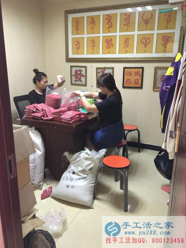 安徽省合肥市廬江縣的馮女士在家做手工串珠繡賺零花錢 手工活之家串珠繡12生肖