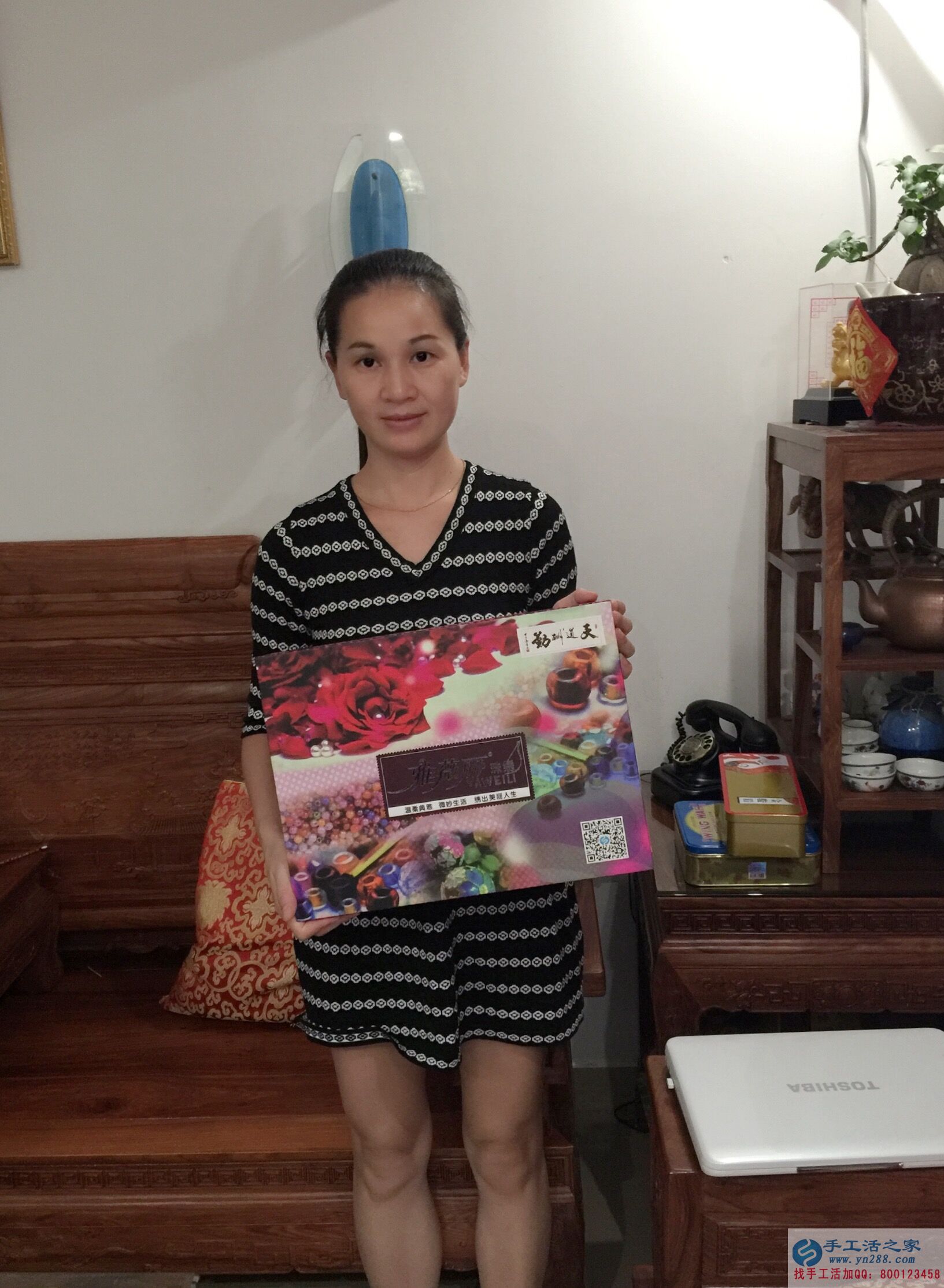 免費(fèi)領(lǐng)料回家做手工活，廣東深圳林女士在家做手工活賺錢