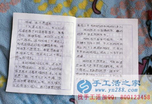 手工活之家關(guān)注安徽岳西石關(guān)鄉(xiāng)留守兒童，提供在家賺錢的方法