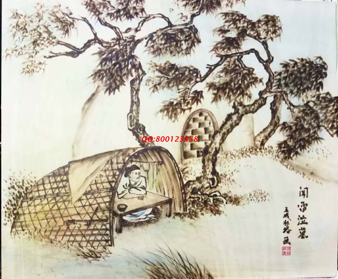 【民間手工藝品推介】邱縣傳統(tǒng)純手工烙畫，《二十四孝系列》預(yù)約定制，尺寸46*39cm