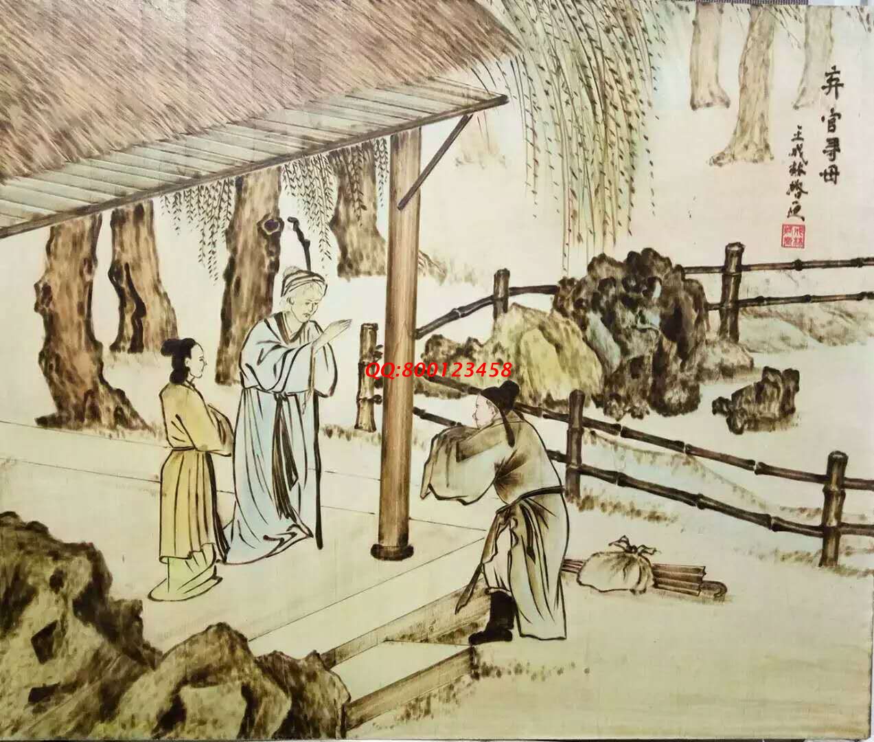 【民間手工藝品推介】邱縣傳統(tǒng)純手工烙畫，《二十四孝系列》預(yù)約定制，尺寸46*39cm