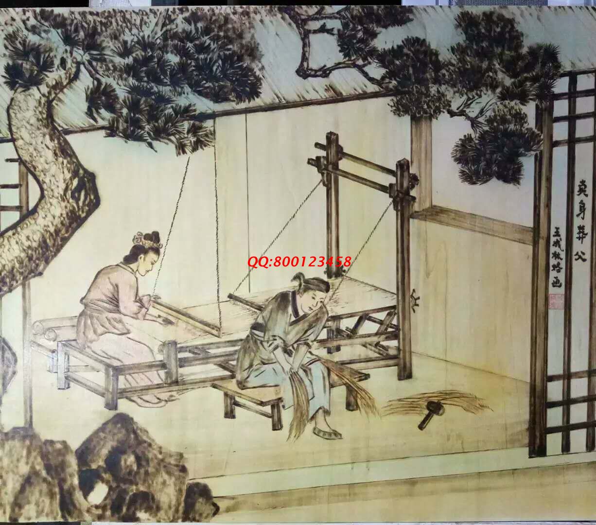 【民間手工藝品推介】邱縣傳統(tǒng)純手工烙畫，《二十四孝系列》預(yù)約定制，尺寸46*39cm