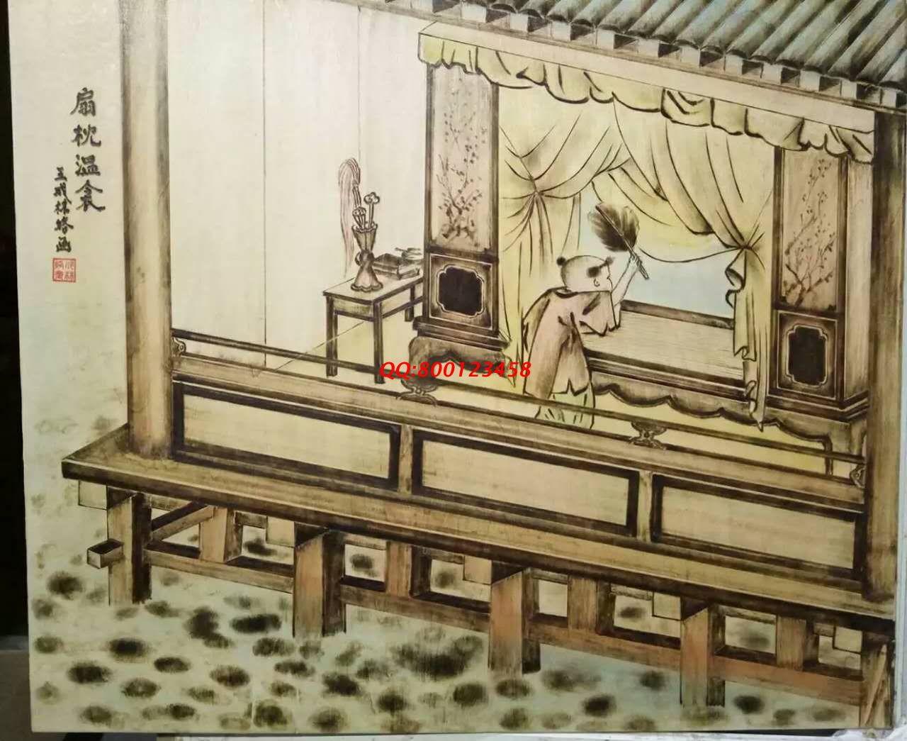 【民間手工藝品推介】邱縣傳統(tǒng)純手工烙畫，《二十四孝系列》預(yù)約定制，尺寸46*39cm