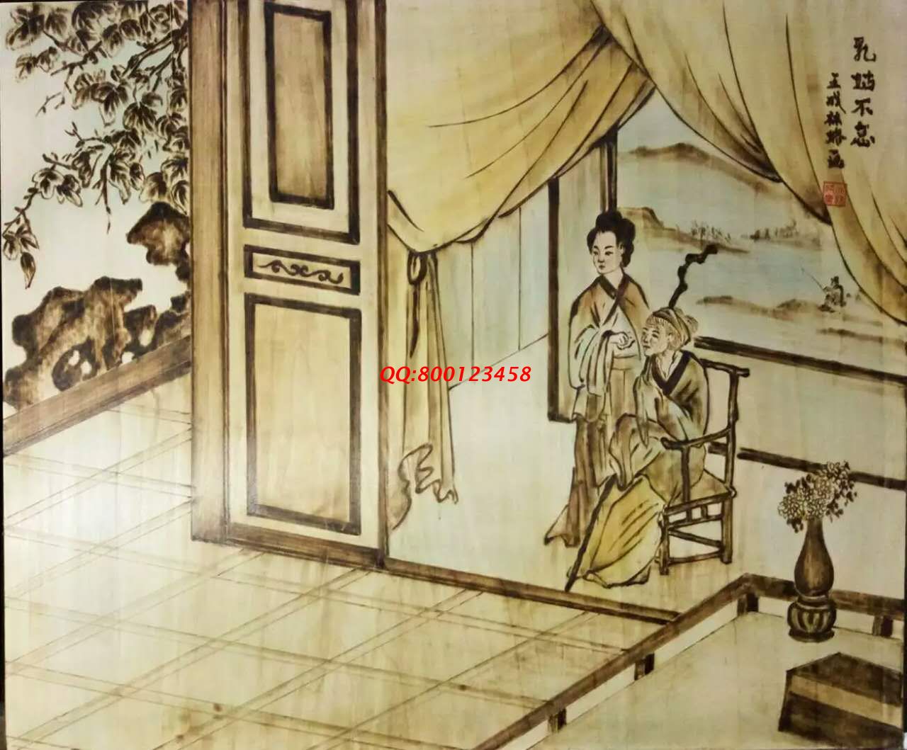 【民間手工藝品推介】邱縣傳統(tǒng)純手工烙畫，《二十四孝系列》預(yù)約定制，尺寸46*39cm