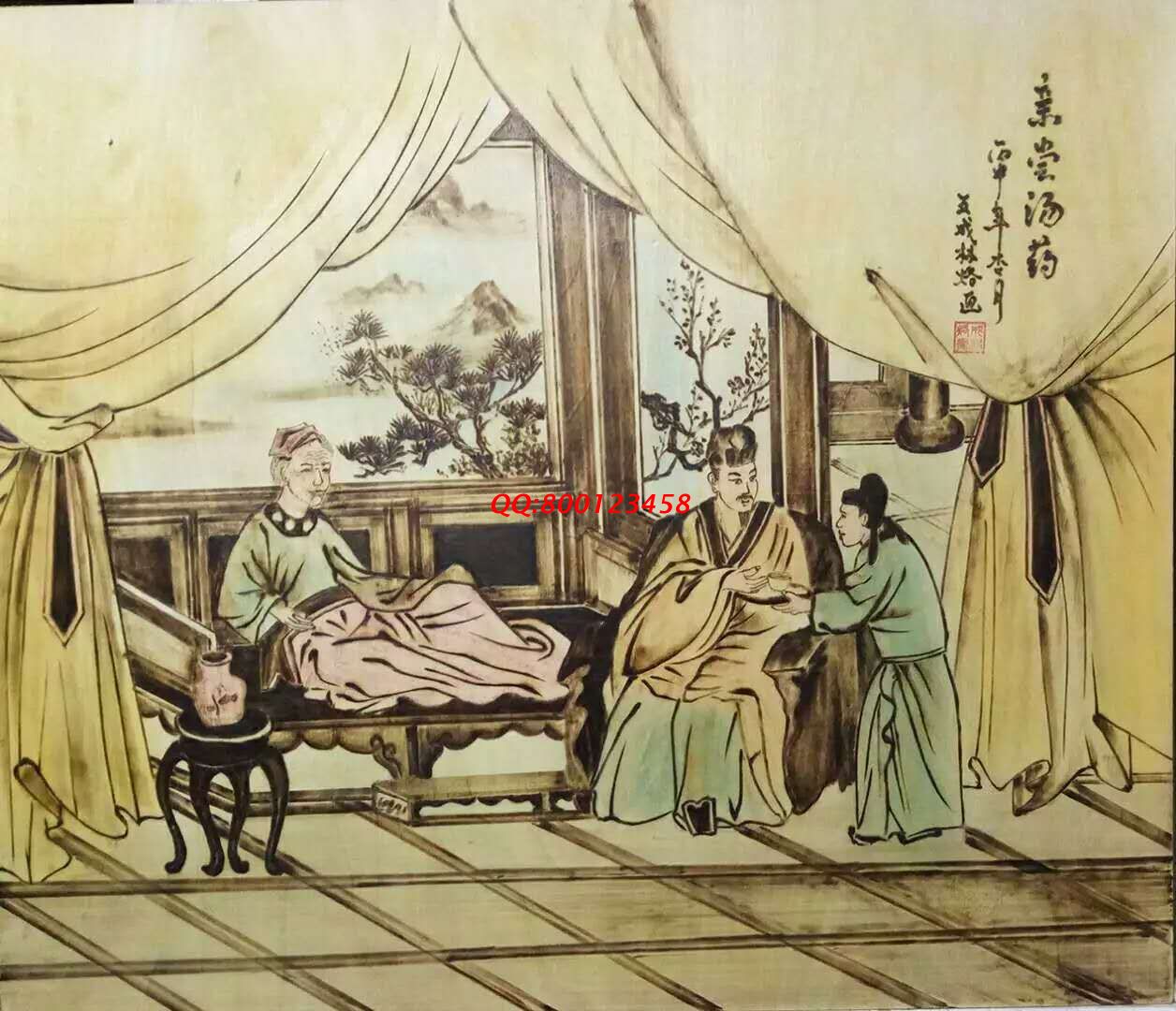 【民間手工藝品推介】邱縣傳統(tǒng)純手工烙畫，《二十四孝系列》預(yù)約定制，尺寸46*39cm