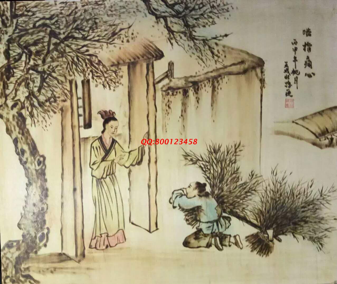 【民間手工藝品推介】邱縣傳統(tǒng)純手工烙畫，《二十四孝系列》預(yù)約定制，尺寸46*39cm