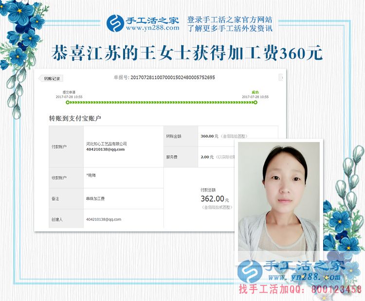 不貪名、不貪利，江蘇徐州王女士堅持辛勤的勞動換來幸?？鞓飞?圖1)