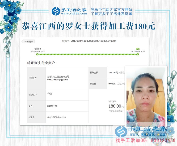 重質(zhì)量，負責任是我的人生準則！江西羅女士下班后做手工活兼職賺錢(圖1)