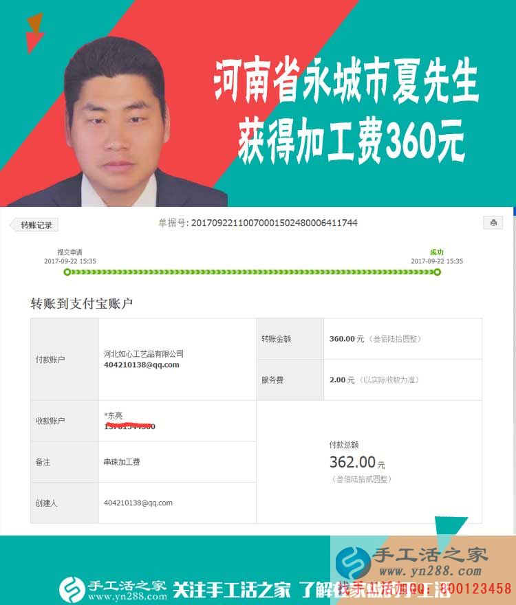 先從個(gè)人加工做起，再到組織人加工，河南永城夏先生下定決心要好好做手工活事業(yè)(圖1)