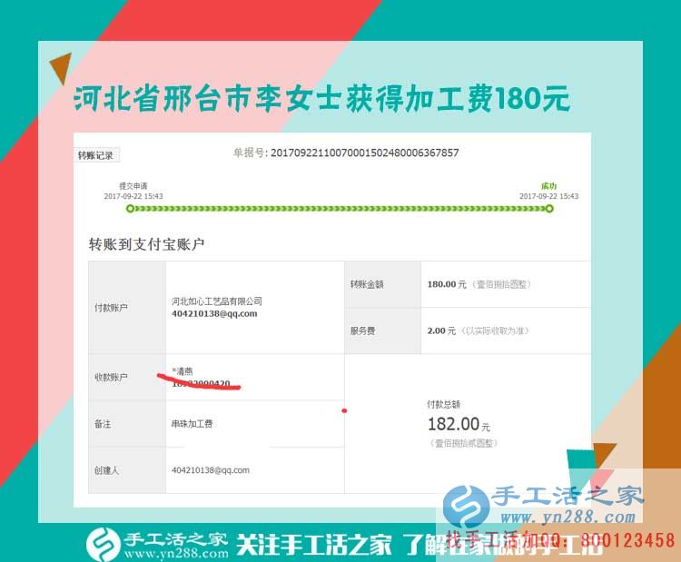 大家都在做串珠繡賺錢，河北邢臺李女士與鄰居們都是手工活之家的好會員(圖1)