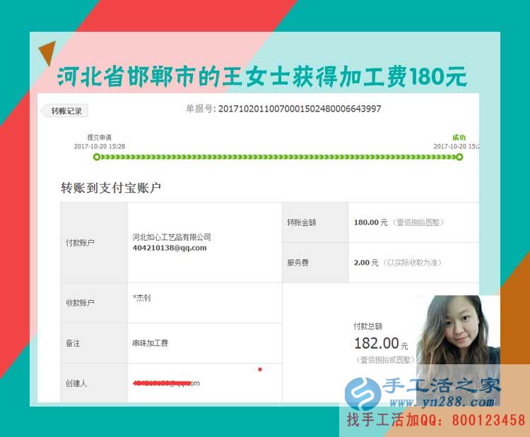 業(yè)務(wù)經(jīng)理的意外收獲，河北邯鄲美女王女士招商不成卻做起了手工活兼職賺錢(圖1)