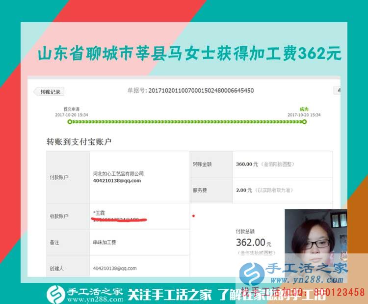 租房子也要愛干凈，山東聊城馬女士下班后堅持做珠繡畫掙錢，一個月一千多(圖1)
