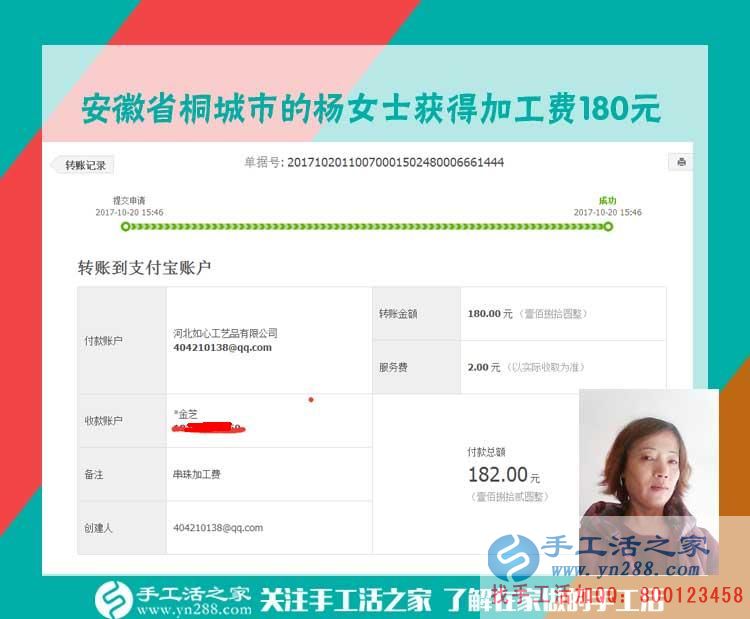 相信緣分，安徽桐城楊女士一直在家做手工活賺錢(圖1)