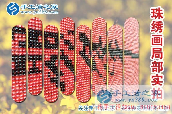 手工活之家&mdash;&mdash;雅薇麗珠繡畫局部實(shí)拍