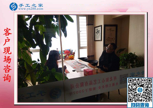 11月17日，在家手工活，賺錢的手工活就是彩珠繡串珠外發(fā)手工活，手工之家接待考察加工客戶剪影