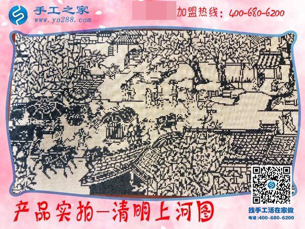 在家制作手工活，看邯鄲魏縣一個大男人如何串出絕美珠繡(圖1)