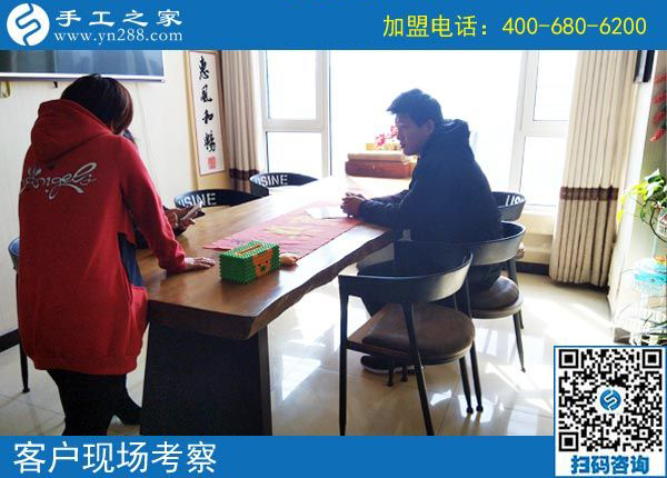 3月11日，可以寄到家做的手工活很好做，怎樣做的更快？手工之家接待考察加工客戶剪影