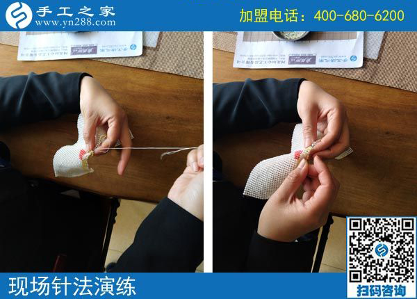 3月17日，想接正規(guī)廠家的手工活就選這里的珠繡免押金手工活，手工之家接待考察加工客戶剪影