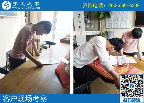 3月28日，正規(guī)供料的手工活，就是珠繡串珠外發(fā)手工活，手工之家接待考察加工客戶剪影