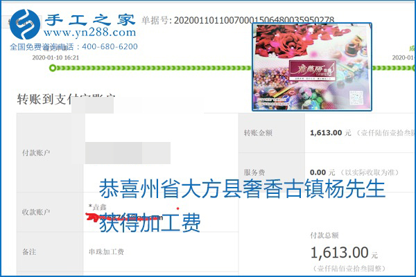 勵志珠珠繡手工活加盟項目加工費怎樣結算？收入好嗎？