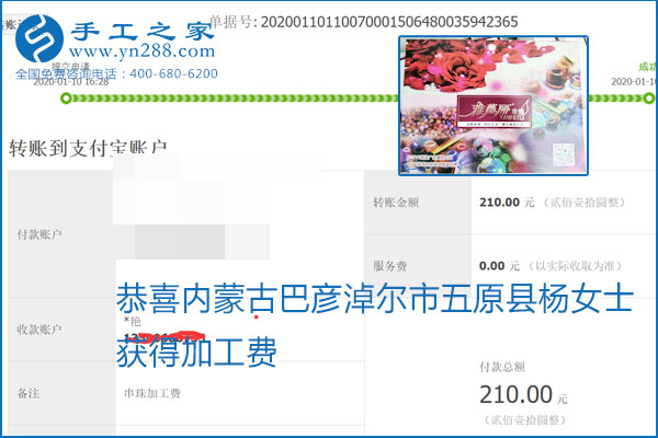 勵志珠珠繡手工活加盟項目加工費怎樣結算？收入好嗎？