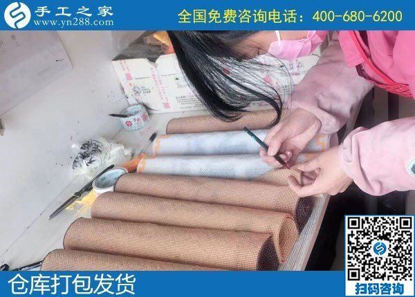 春節(jié)過后天漸暖，在家做手工活串珠繡正合適(圖1)