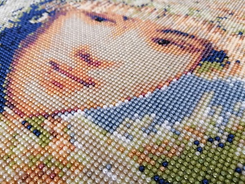 《苗族少女》民族風系列，勵志珠珠繡純手工圖紙及成品(圖4)