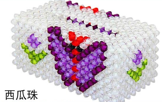 5月28日，手工活接單平臺，正規(guī)供料的手工活，珍惜珠繡外發(fā)手工活，珍惜合作，圖為珠繡串珠（紙抽盒）手工成品剪影