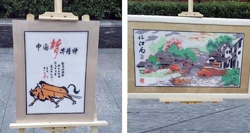 在家做珠繡串珠加工手工活，發(fā)揚中華民族傳統(tǒng)文化(圖1)