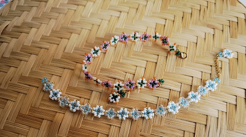 1月31日，手工活外發(fā)加工正規(guī)的廠家，開飾品加工廠，靈活就業(yè)創(chuàng)業(yè)，在手工之家，真實(shí)和共贏是合作的基礎(chǔ)，圖為飾品類串珠純手工產(chǎn)品剪影