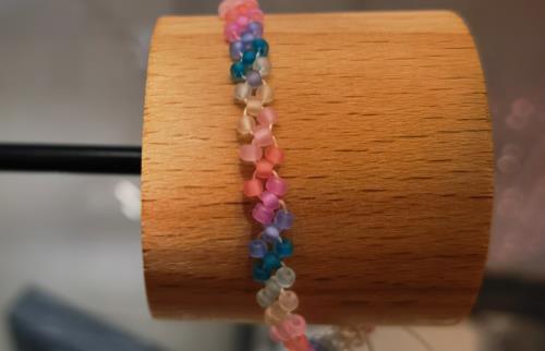 4月18日，寶媽手工活兼職，正規(guī)手工接單平臺(tái)，開飾品加工廠，在手工之家，平等成就雙方，圖為飾品類串珠純手工產(chǎn)品剪影