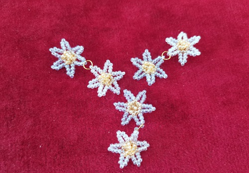 4月23日，手工活外發(fā)加工網(wǎng)，靈活就業(yè)好項目，開飾品加工廠，在手工之家，付出多收入好，圖為飾品類串珠純手工產(chǎn)品剪影