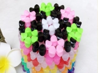 1月16日，靈活就業(yè)串珠手工項目，在家做的手工副業(yè)，手工之家的銷售、加工都很自由，圖為勵志珠珠繡串珠手工產(chǎn)品剪影