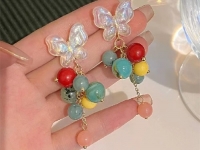 8月11日，在家怎么接手工活掙錢(qián)，在家做兼職的正規(guī)平臺(tái)，與家人一起掙錢(qián)的副業(yè)，開(kāi)飾品加工廠，喜歡串珠手工，因?yàn)槭止ぶ以谶@些方面做的好，圖為飾品類(lèi)串珠手工產(chǎn)品剪影