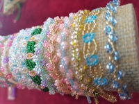 7月28日，外發(fā)手工領(lǐng)回家做，靈活就業(yè)好副業(yè)，做手工傳承官，與手工之家合作，線上線下都會讓大家了解清楚，圖為串珠米珠繡純手工產(chǎn)品剪影