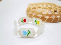 1月4日，手工活外發(fā)一手貨源，在家兼職手工活掙錢，小成本創(chuàng)業(yè)做手工傳承官，手工之家努力讓合作人員做的更多、收入更好，圖為串珠米珠繡純手工產(chǎn)品剪影