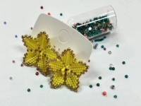 串珠米珠繡純手工產(chǎn)品展示，精美的耳飾之耳釘