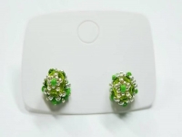 純手工產(chǎn)品串珠米珠繡展示，精美的耳飾之耳釘