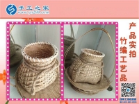 手工小鎮(zhèn)竹編工藝品 民間藝人的高超技術 非物質文化遺產傳承發(fā)揚