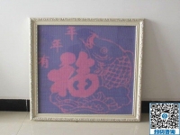 高貴高雅的勵志珠珠繡，每一幅都是加工會員的心血結晶